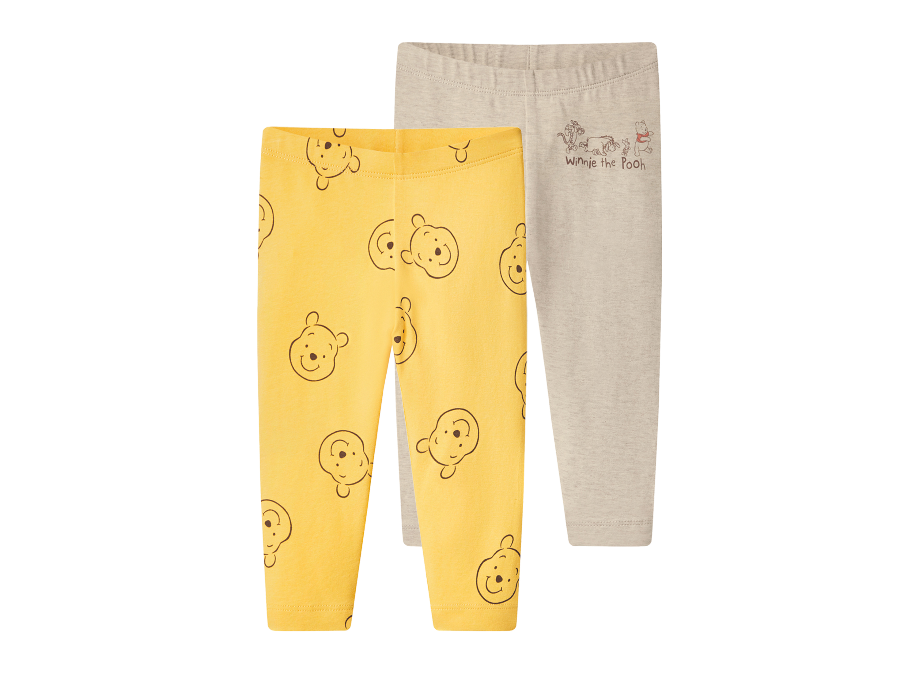 LUPILU® Legginsy niemowlęce, 2 pary (Beżowy/ żółty, 50/56)