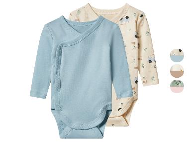 lupilu® Body kopertowe niemowlęce z biobawełny, 2 sztuki