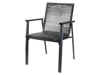 LIVARNO® Aluminiowe krzesło ogrodowe Miami z siedziskiem i oparciem z plecionki, antracyt