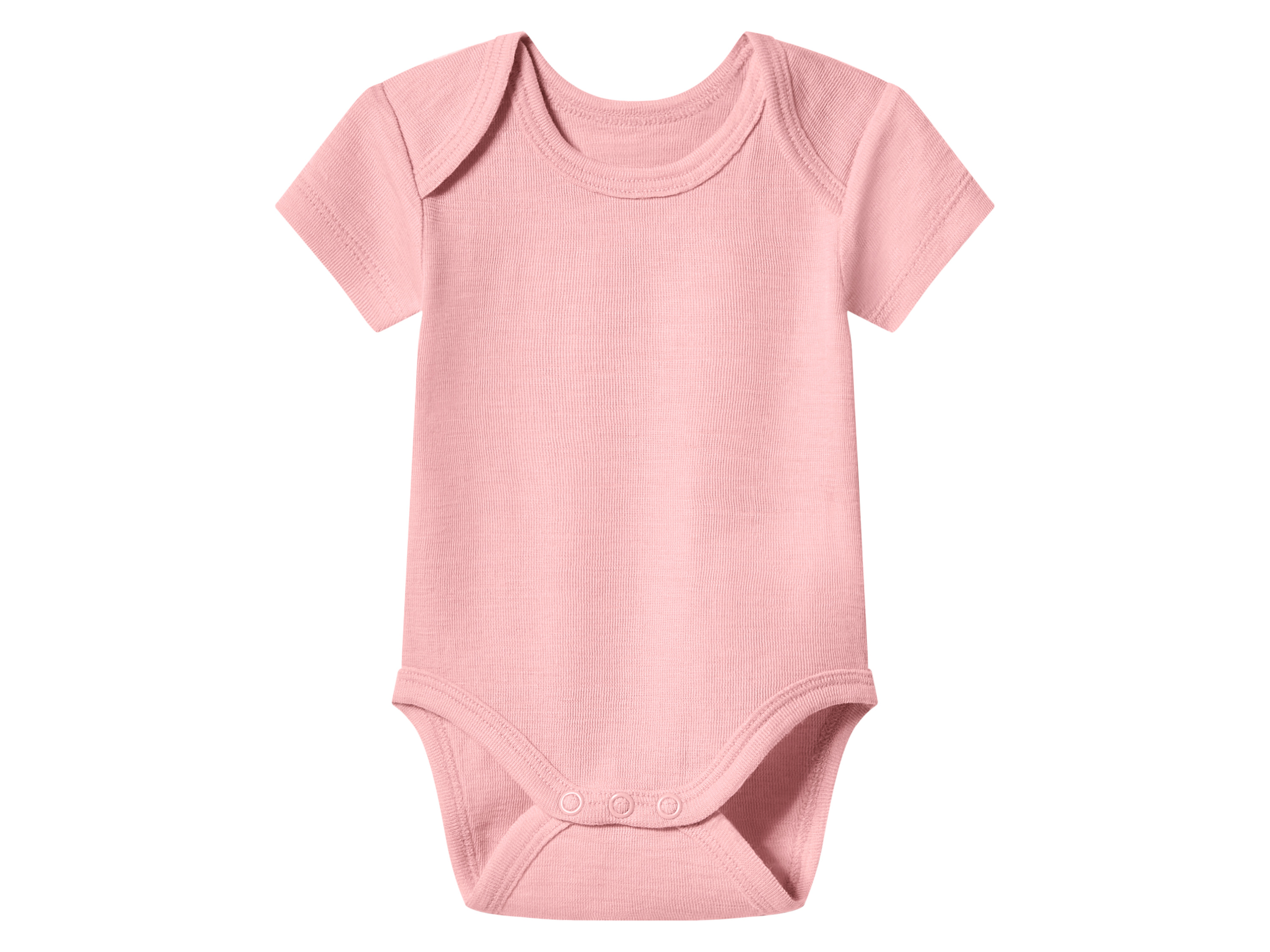 lupilu® Body niemowlęce z wełną merino i jedwabiem (Różowy, 62/68)