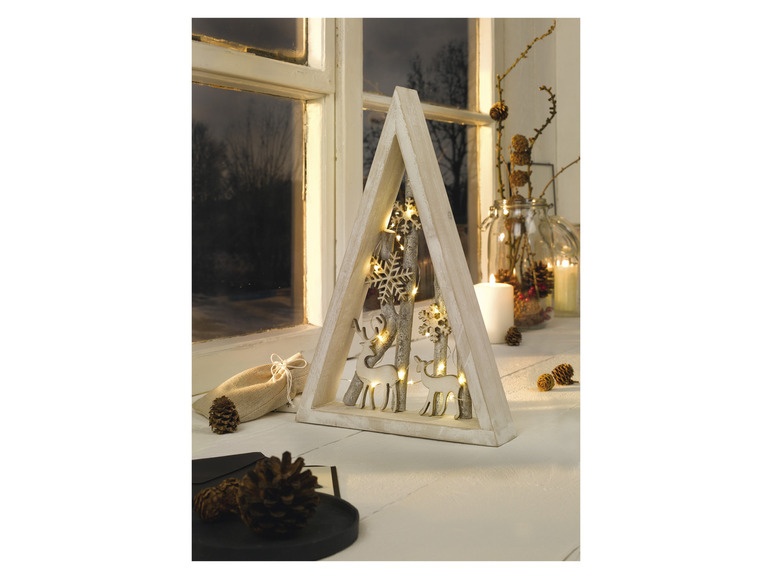 Pełny ekran: LIVARNO home Dekoracja świąteczna z drewna z diodami LED - zdjęcie 3