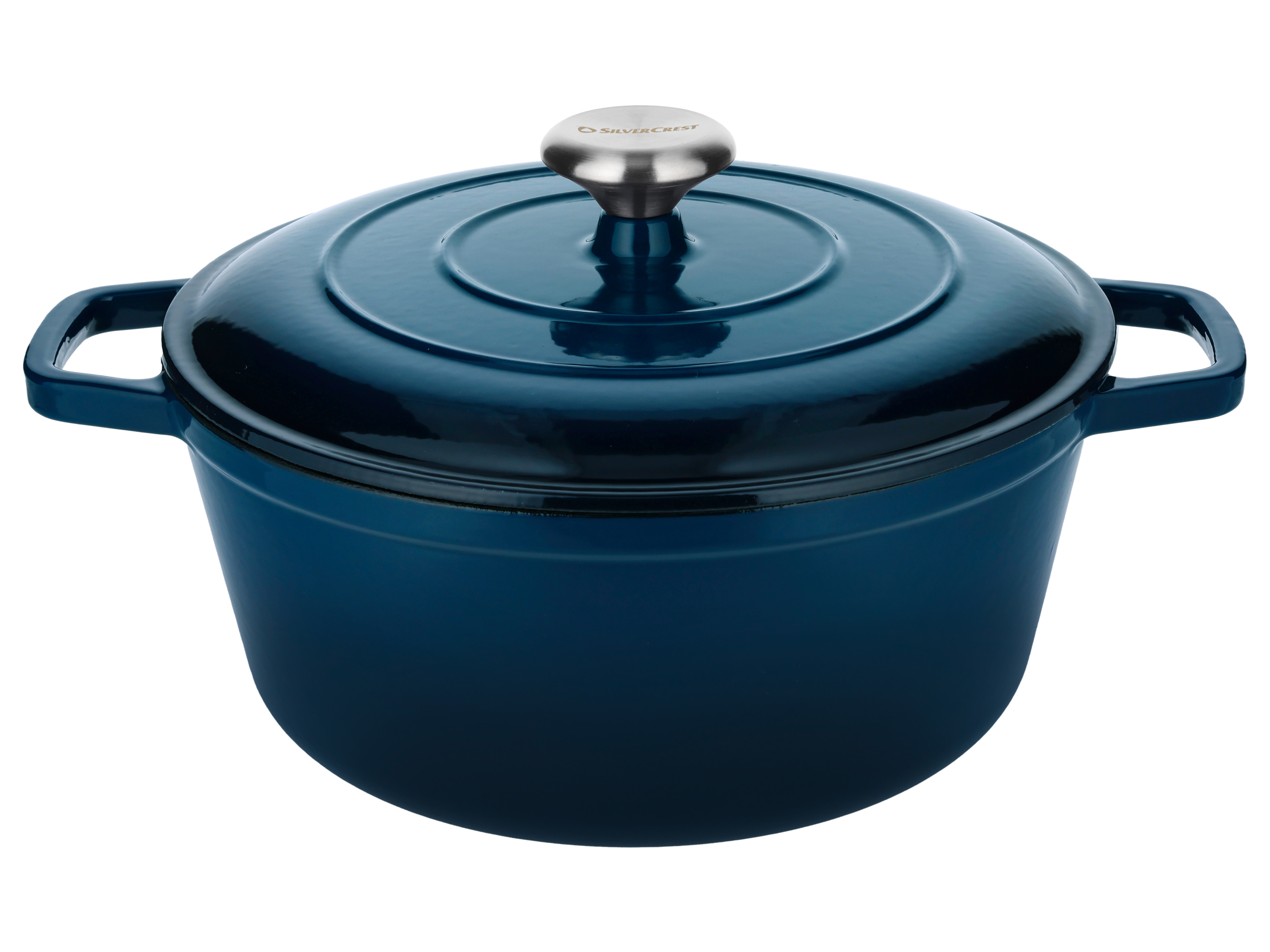SILVERCREST® Garnek żeliwny Premium, Ø 27 cm (Niebieski)