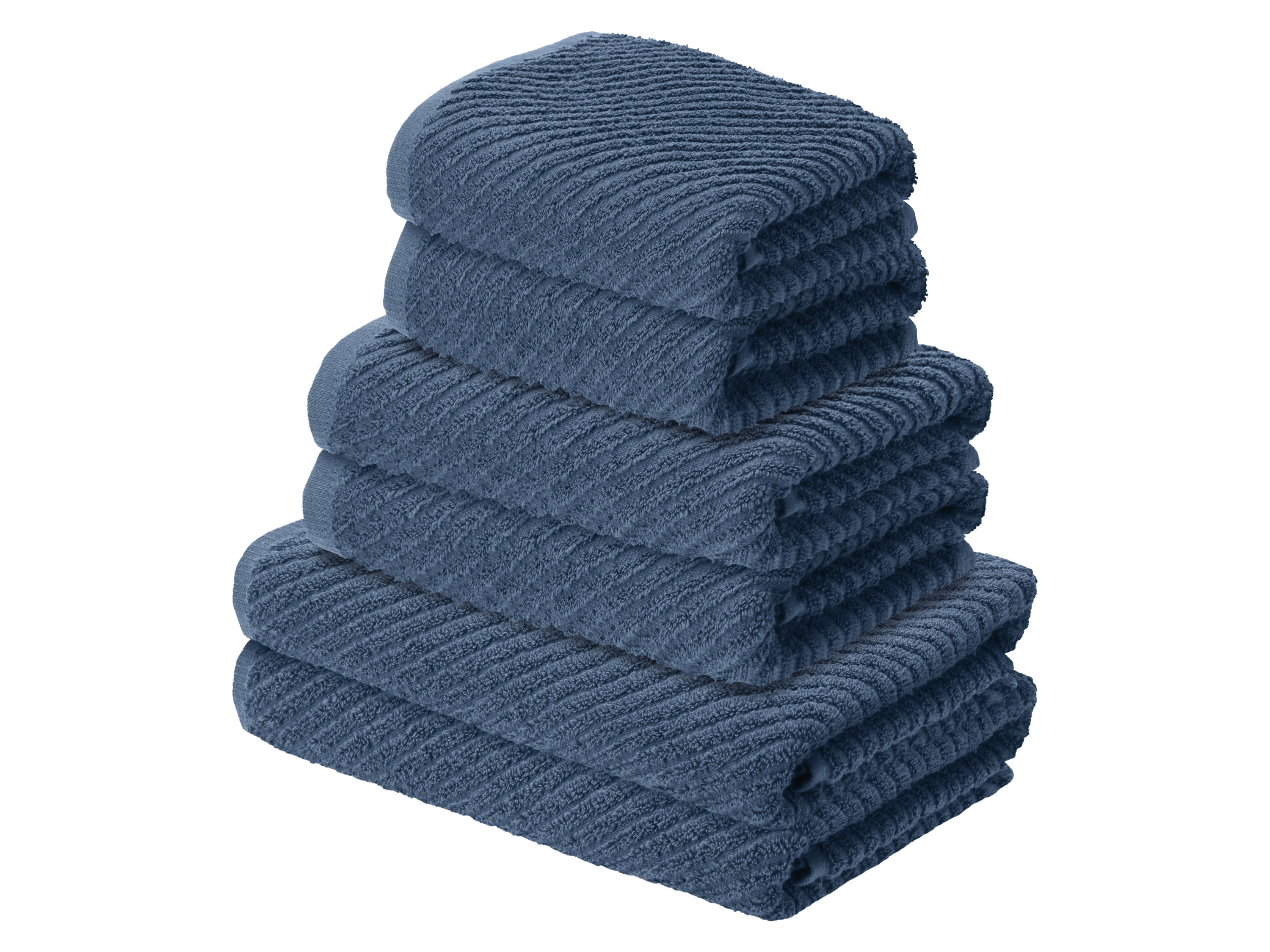 LIVARNO® Zestaw ręczników frotte, 6-częściowy (Niebieski)