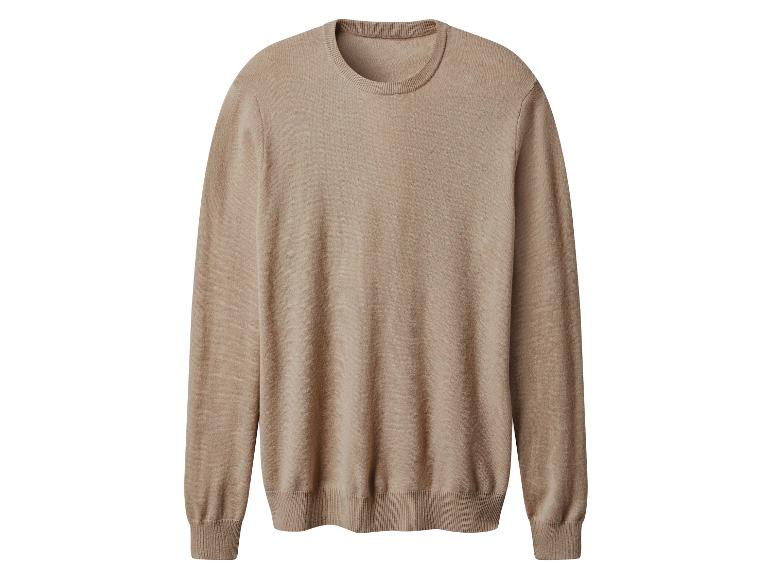 Brązowy sweter z okrągłym dekoltem
