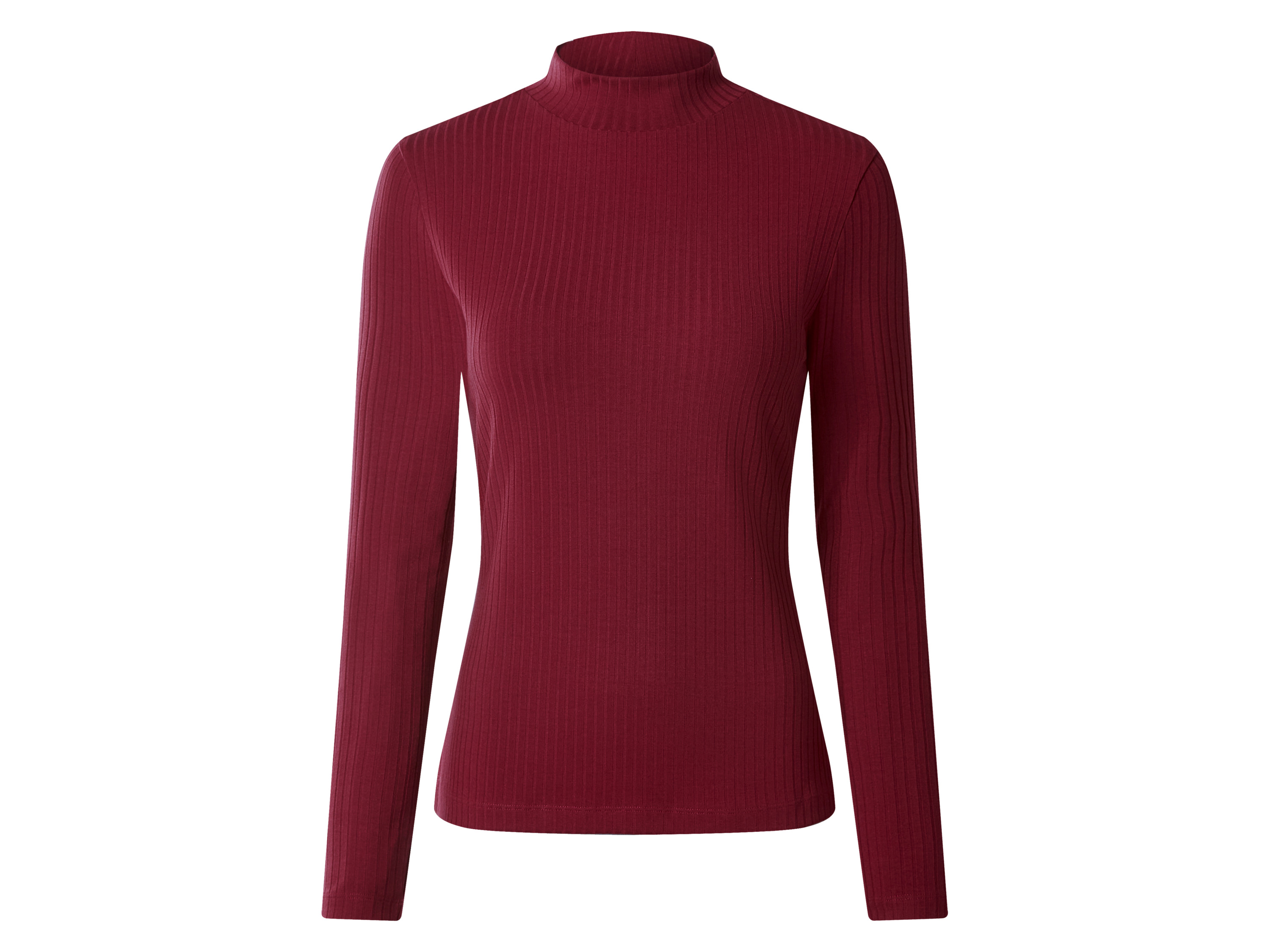 ESMARA® Sweter damski z dzianiny prążkowanej (Czerwony, XS (32/34))