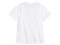 Biały t-shirt z krótkim rękawem.
