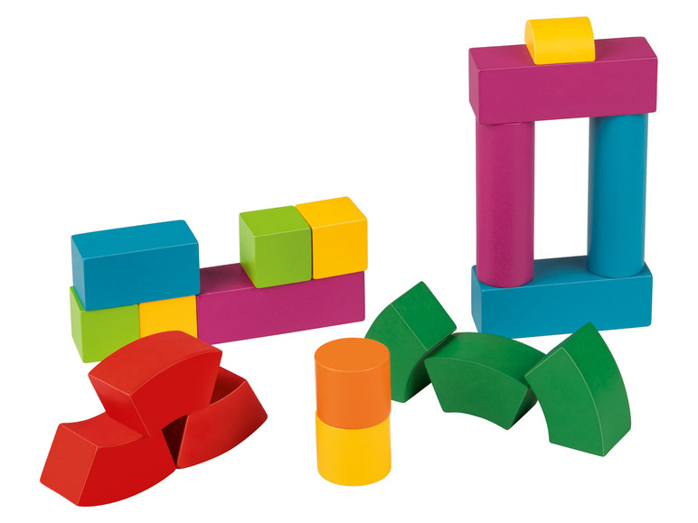 Pełny ekran: Playtive Drewniana układanka Montessori w kolorach tęczy, 1 zestaw - zdjęcie 9