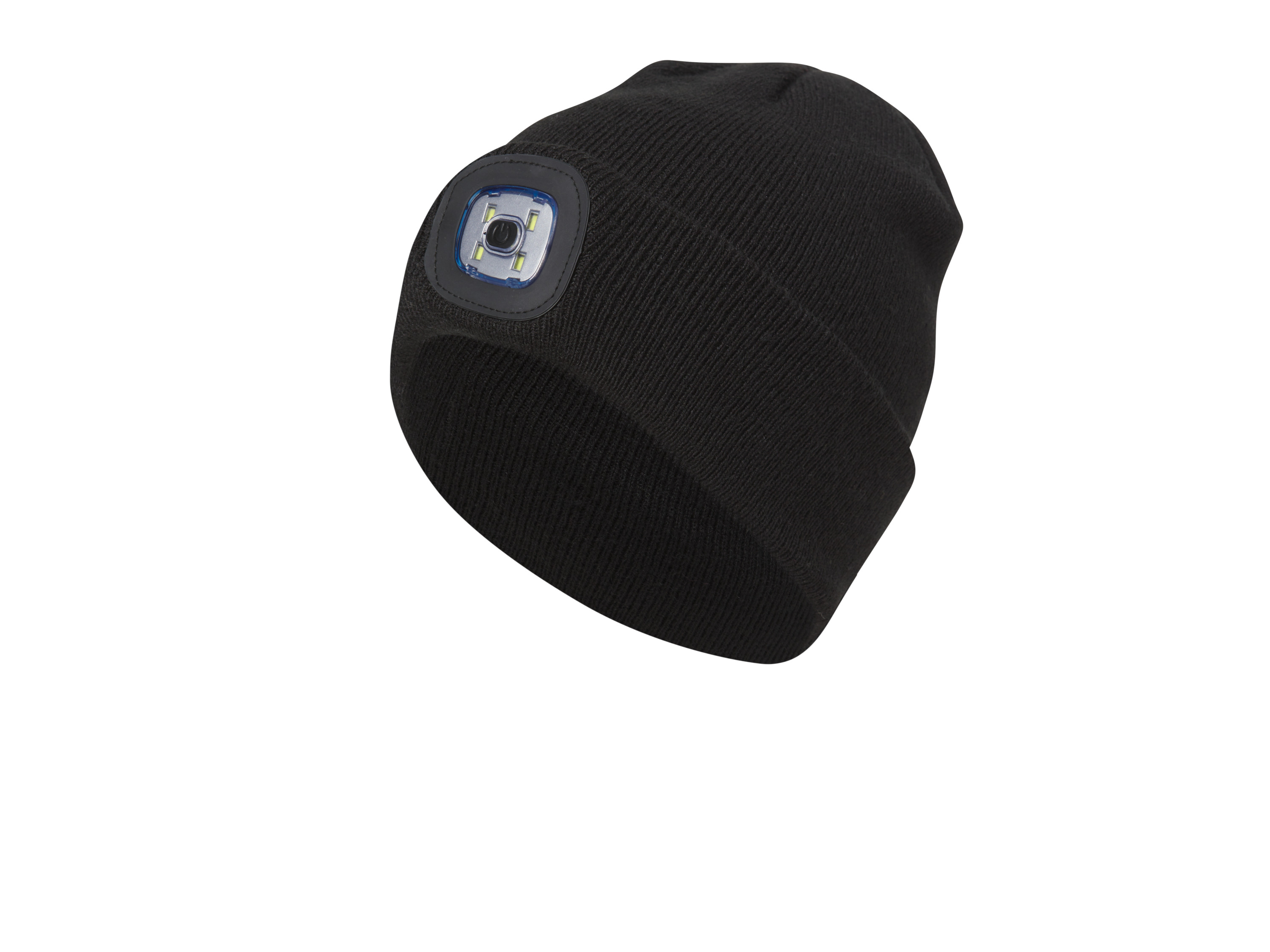 CRIVIT Czapka dzianinowa LED (Czarny, S/M)