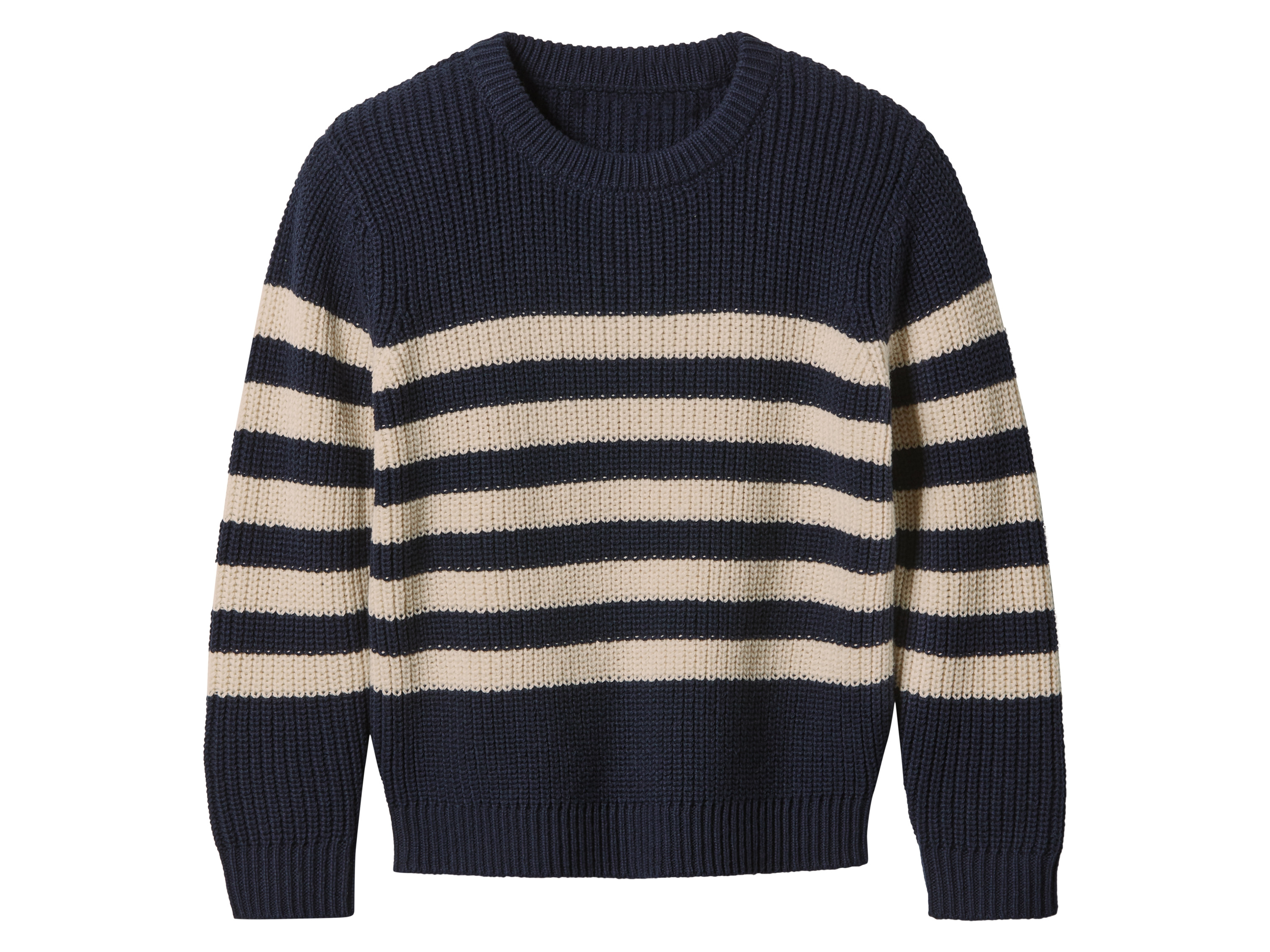 lupilu® Sweter dziecięcy z bawełny (Granatowy/ beżowy, 122/128)