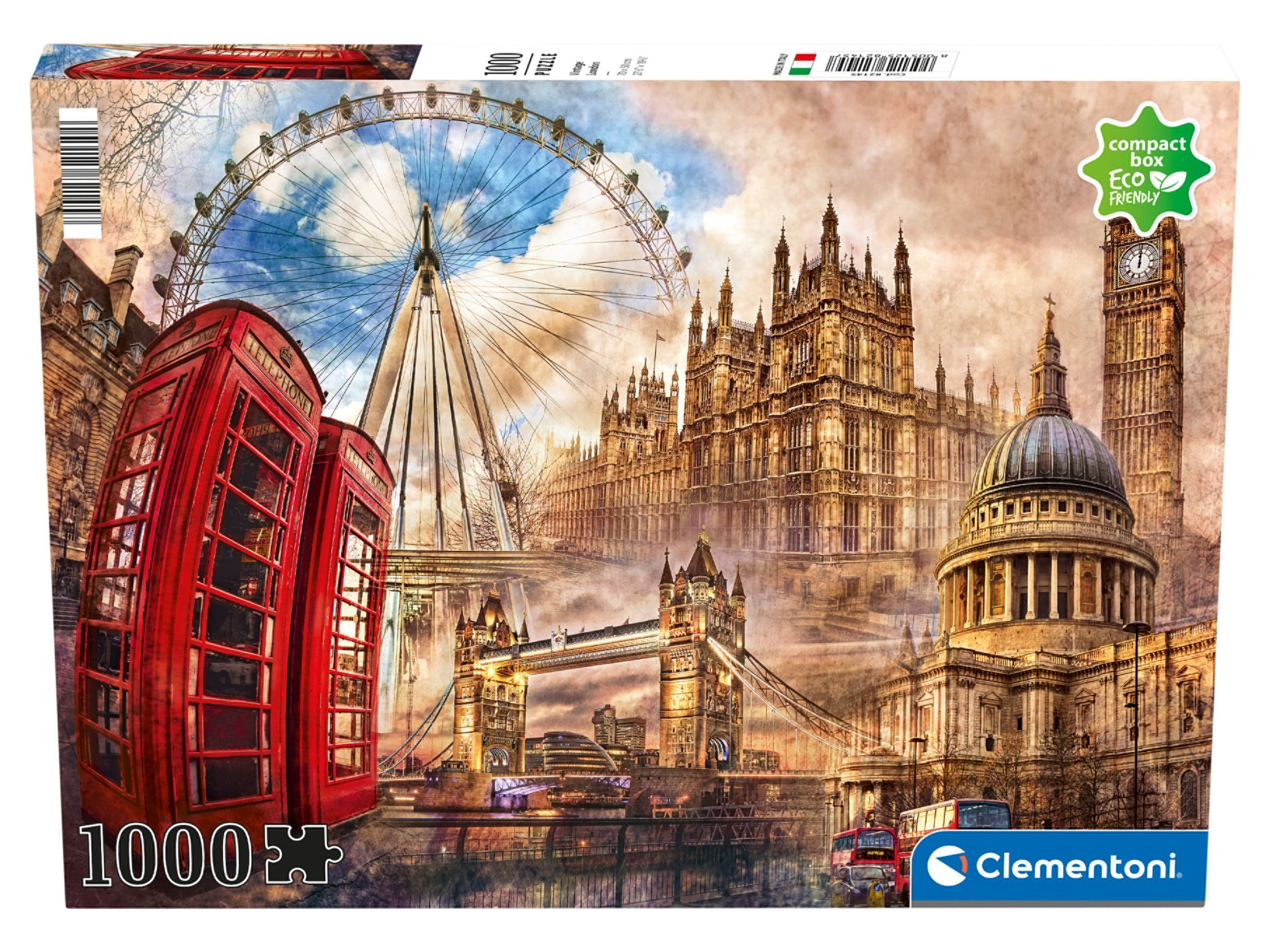 Clementoni Puzzle, 1000 elementów (London vintage)