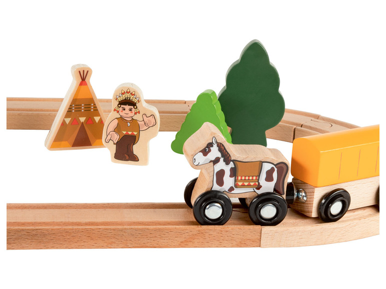 Pełny ekran: Playtive Zestaw drewnianych torów kolejowych, 18 elementów - zdjęcie 15