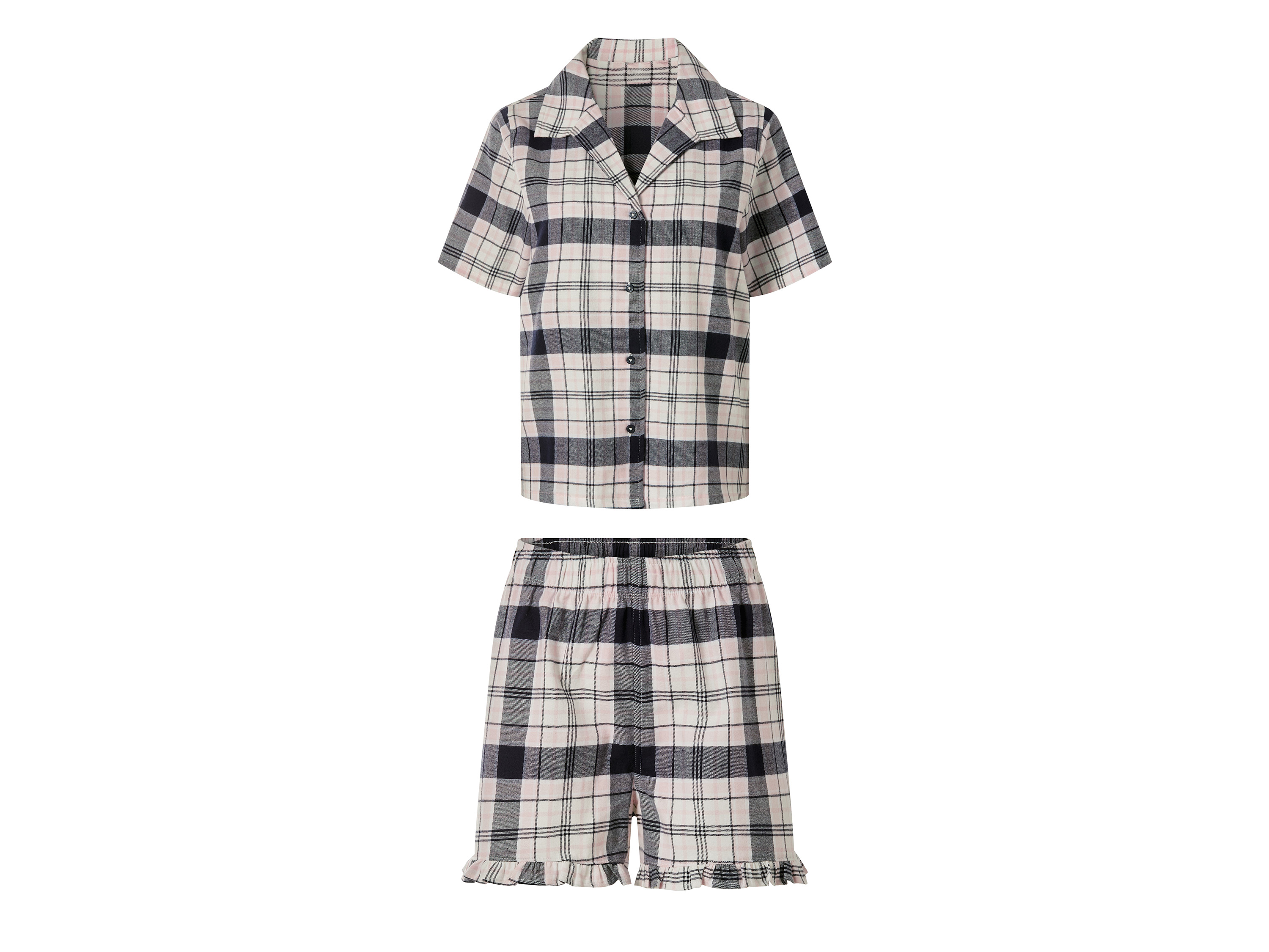 ESMARA® Flanelowa piżama damska (Różowy, L(44/46))