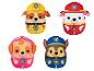 Cztery pluszaki Paw Patrol w różnych uniformach.