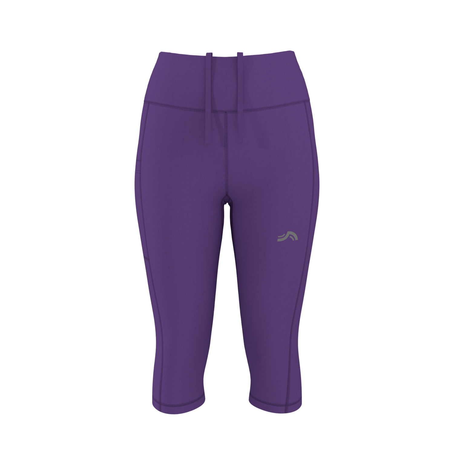 CRIVIT Legginsy capri funkcyjne damskie, z kieszenią na telefon (Lila, XS (32/34))