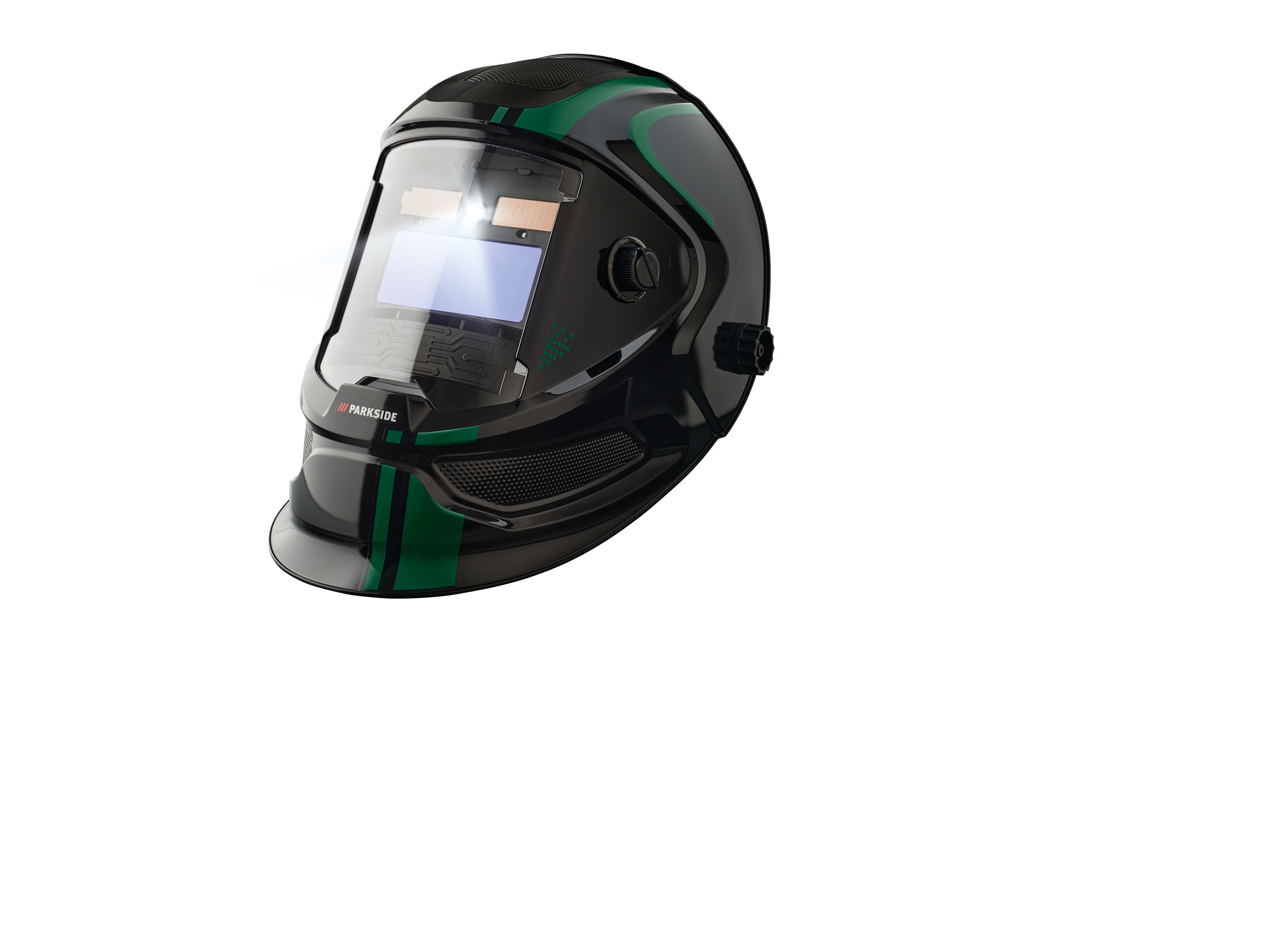 PARKSIDE® Automatyczna przyłbica spawalnicza, PSHL 2 D1 (Paski/czarny)