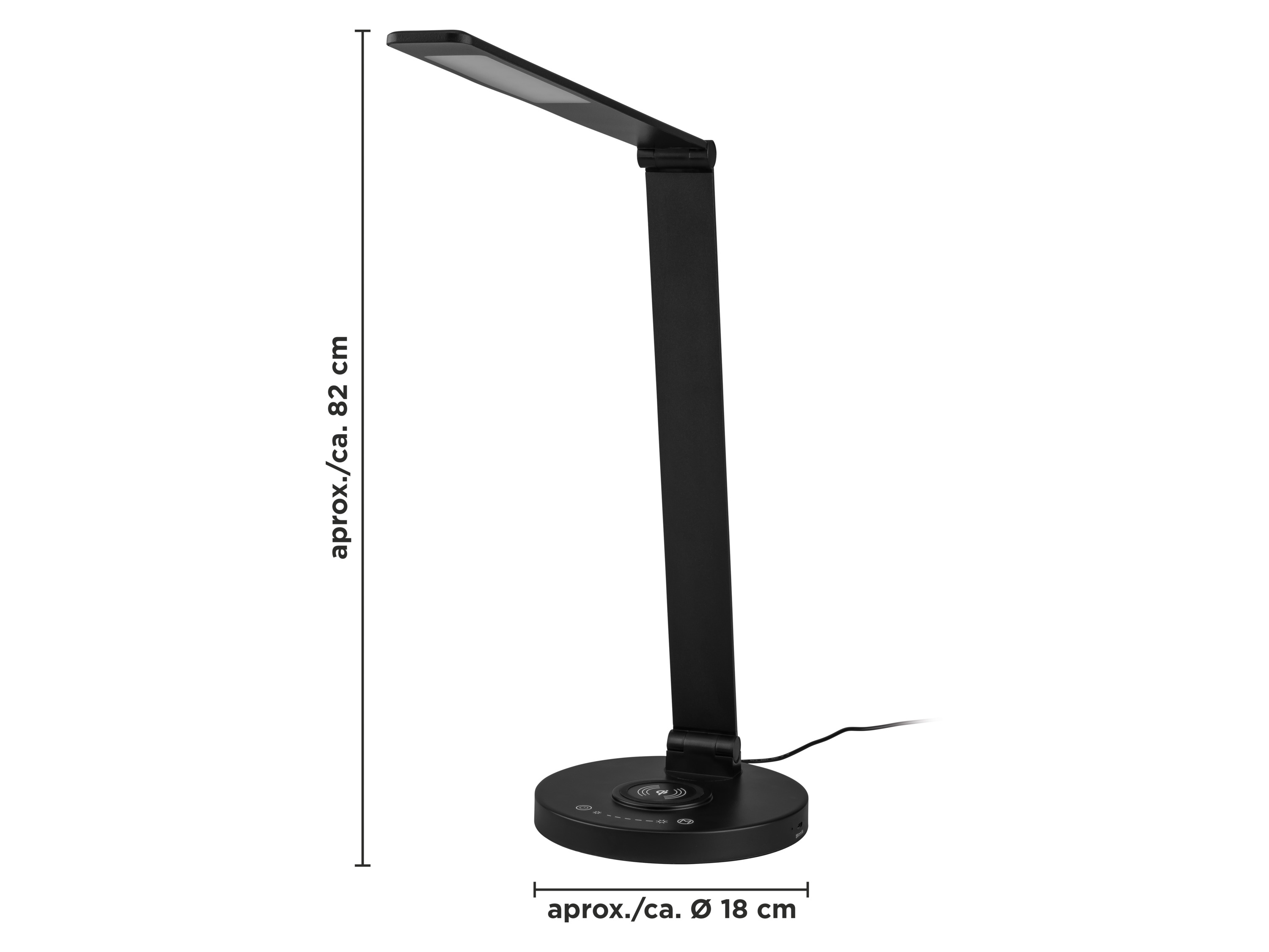 LIVARNO® Lampka stołowa LED (Czarny)