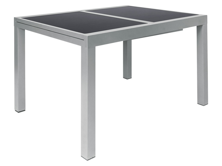 Pełny ekran: LIVARNO home Aluminiowy stół ogrodowy Houston, 120/180 x 90 cm, rozkładany, srebrny - zdjęcie 2