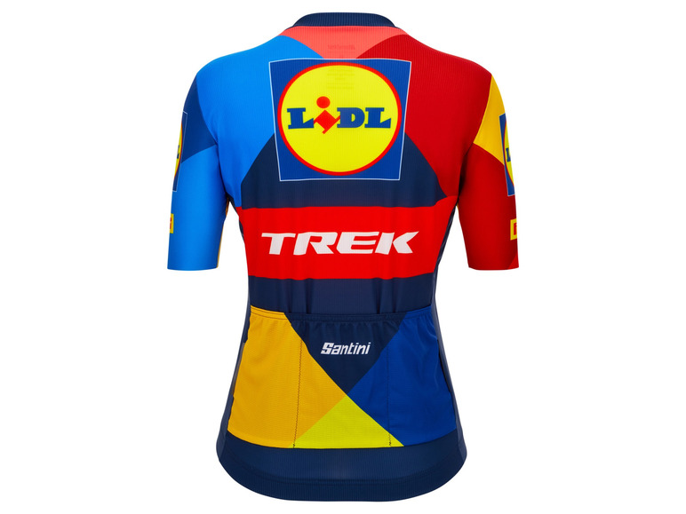 Koszulka kolarska z logo Lidl i Trek.