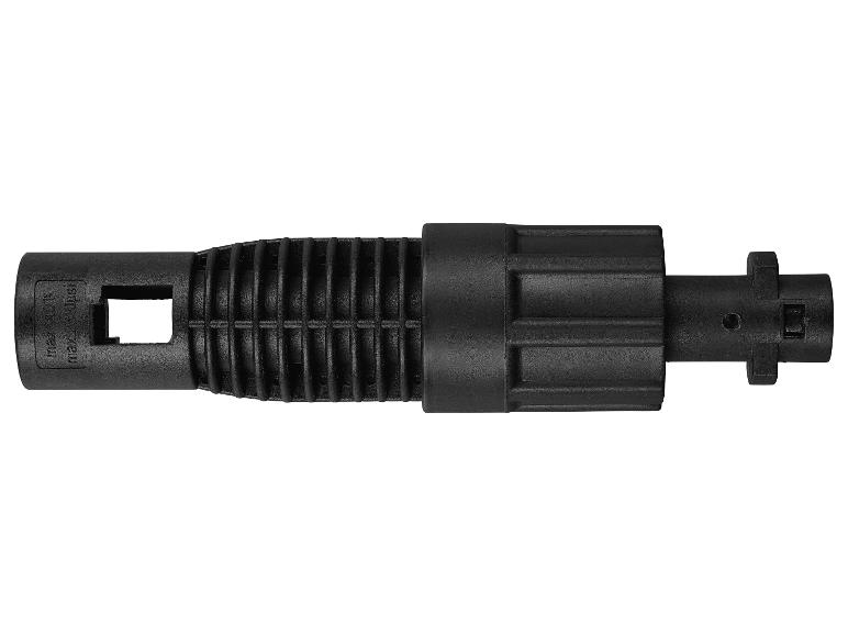 Czarna plastikowa dysza do myjki ciśnieniowej z napisem „max 140°F max 2610psi”.