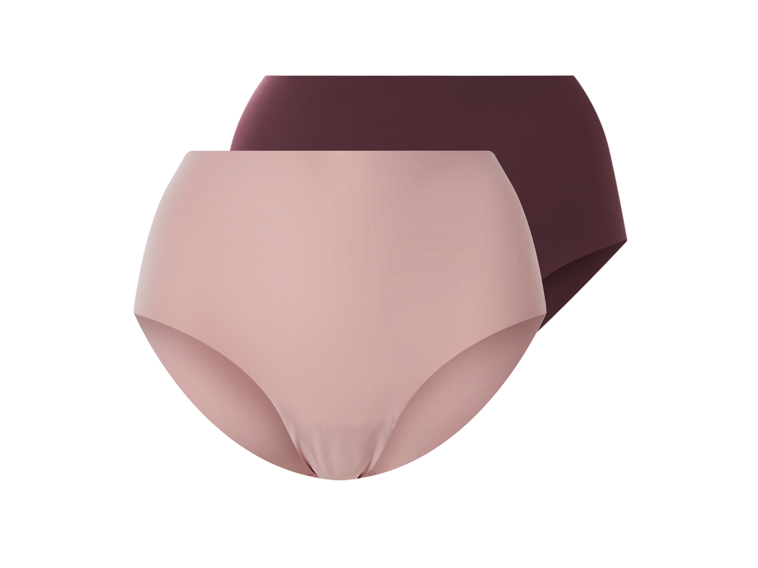 ESMARA® Majtki damskie modelujące brzuch Lasercut, 2 pary (Czerwony/różowy, XL(48/50))