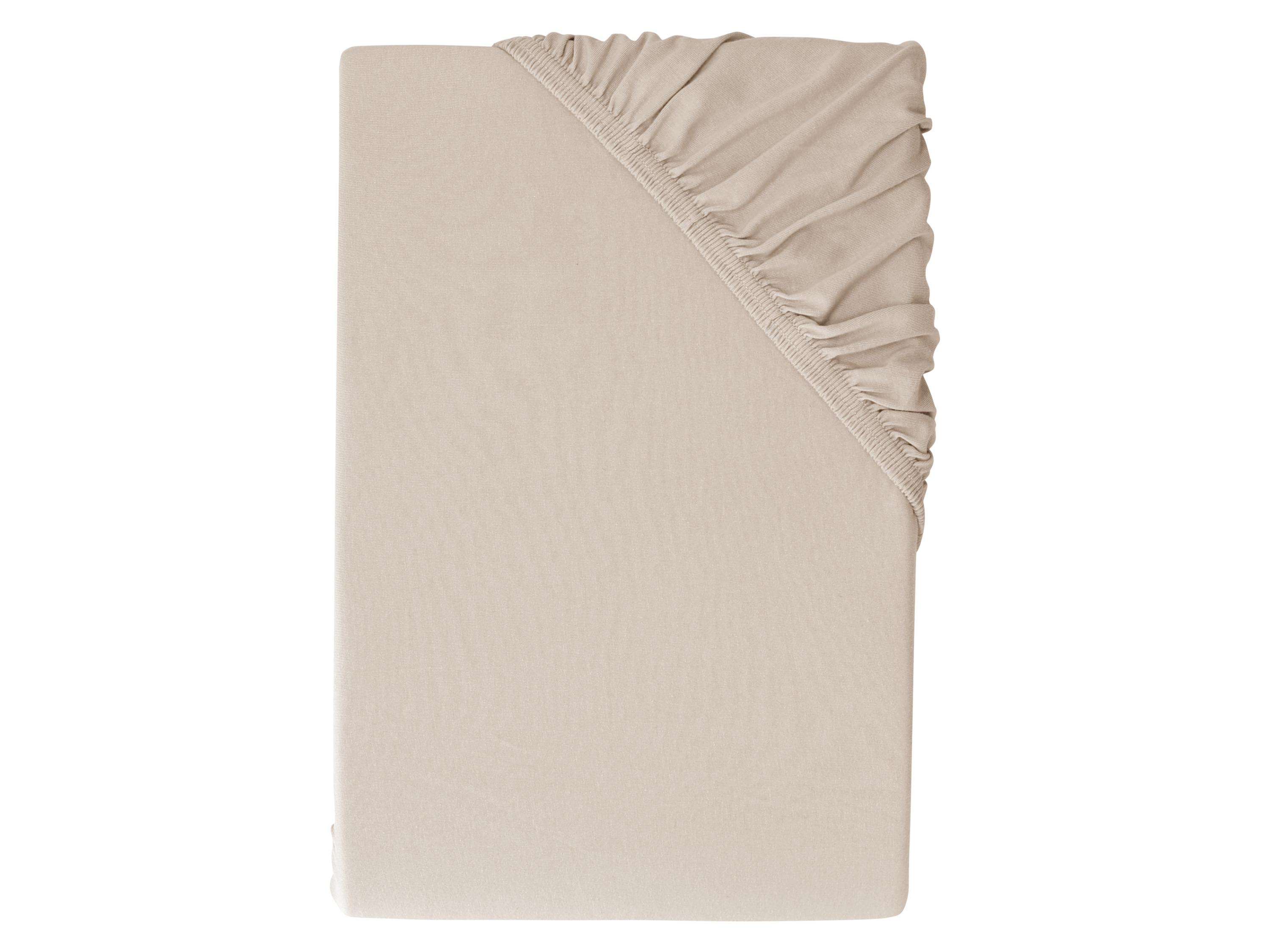 LIVARNO® Bawełniane prześcieradło z dżerseju, 90-100 x 200 cm (Beżowy)