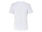 Biały T-shirt z krótkim rękawem.