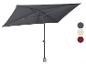 Szary parasol z metalową ramą, dostępny w różnych kolorach.