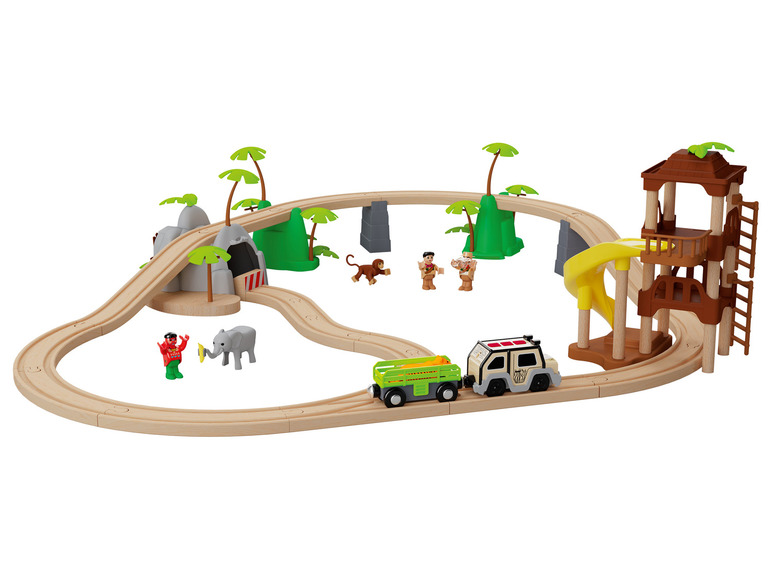 Pełny ekran: Playtive Drewniana kolejka Dżungla lub Stacja kolejowa - zdjęcie 4