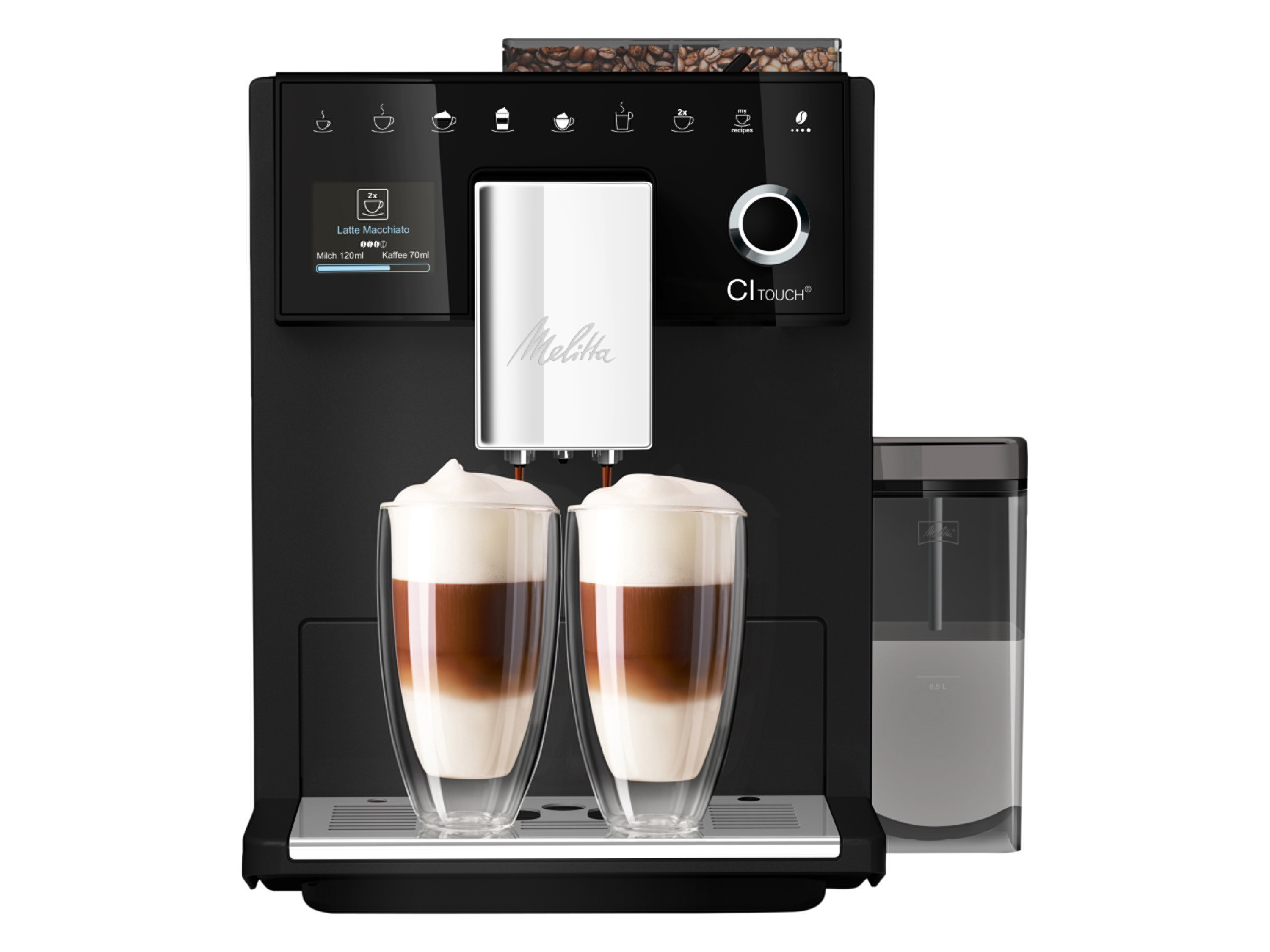 Melitta W pełni automatyczny ekspres do kawy CI Touch, matowy czarny