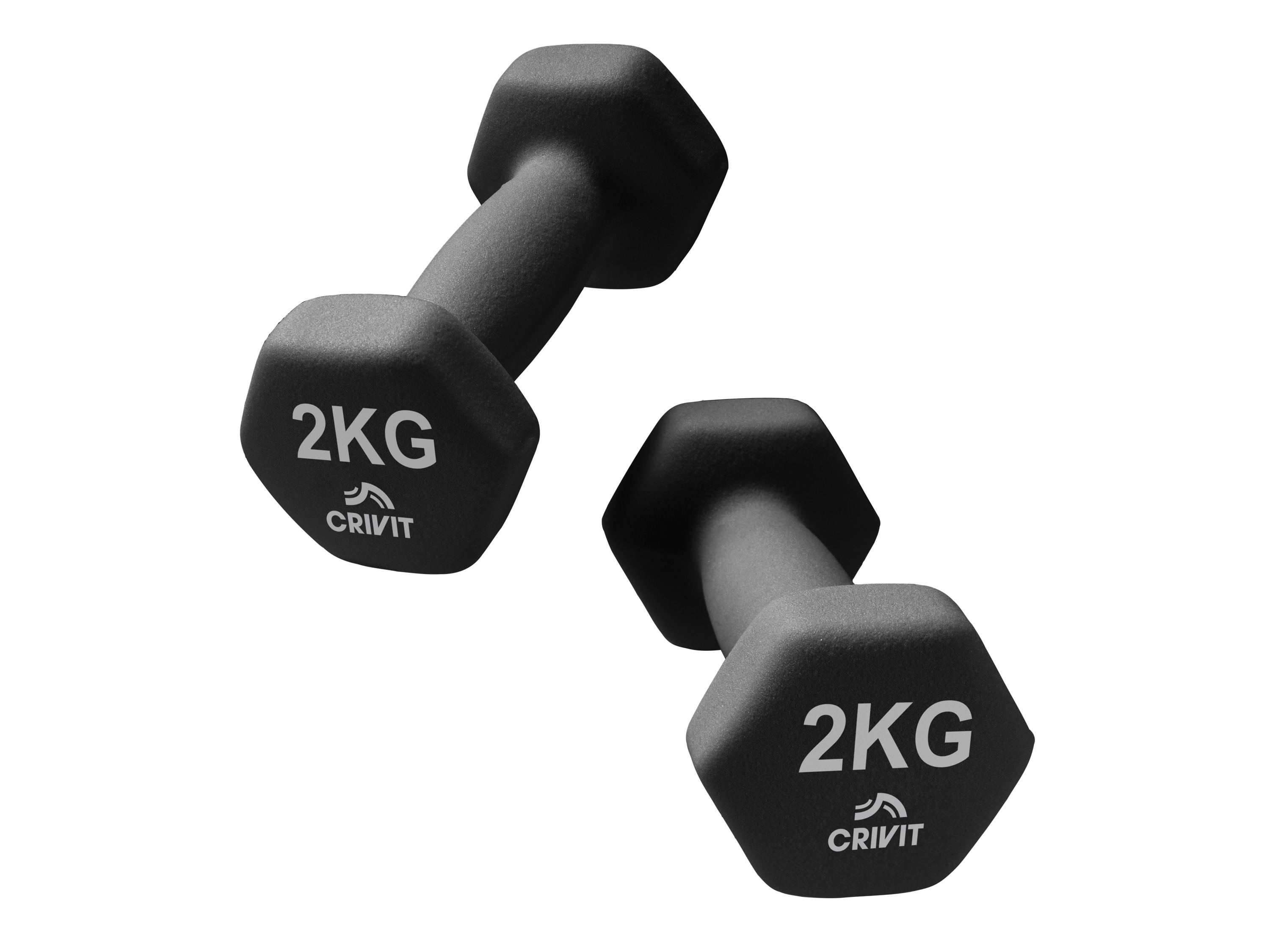 CRIVIT Deska do pompek, zestaw hantli lub kettlebell (2x2 kg)
