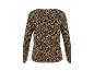 Damska koszulka z długim rękawem w panterkę