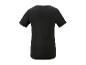 Czarny, prosty T-shirt z krótkim rękawem, widok z tyłu