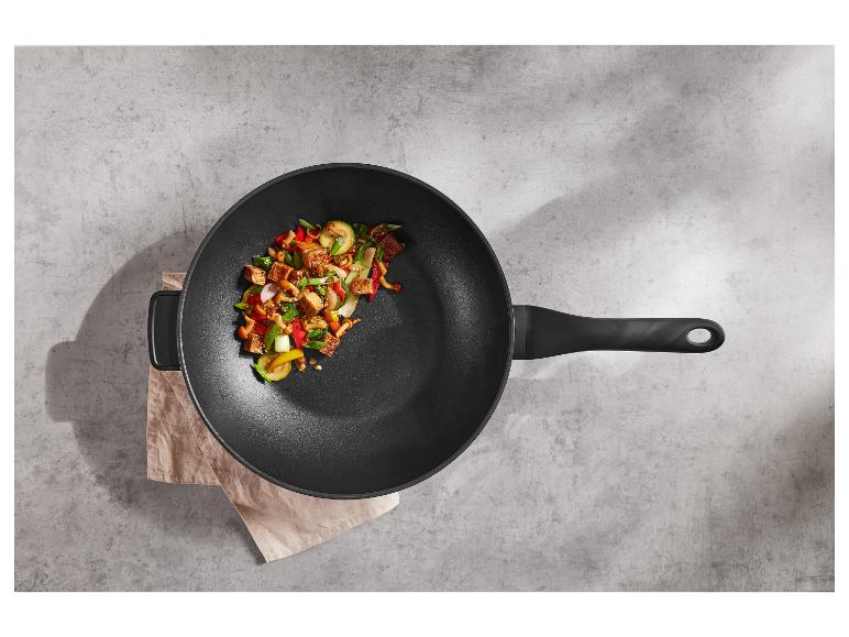 Wok z odlewu aluminiowego, Ø 32 cm