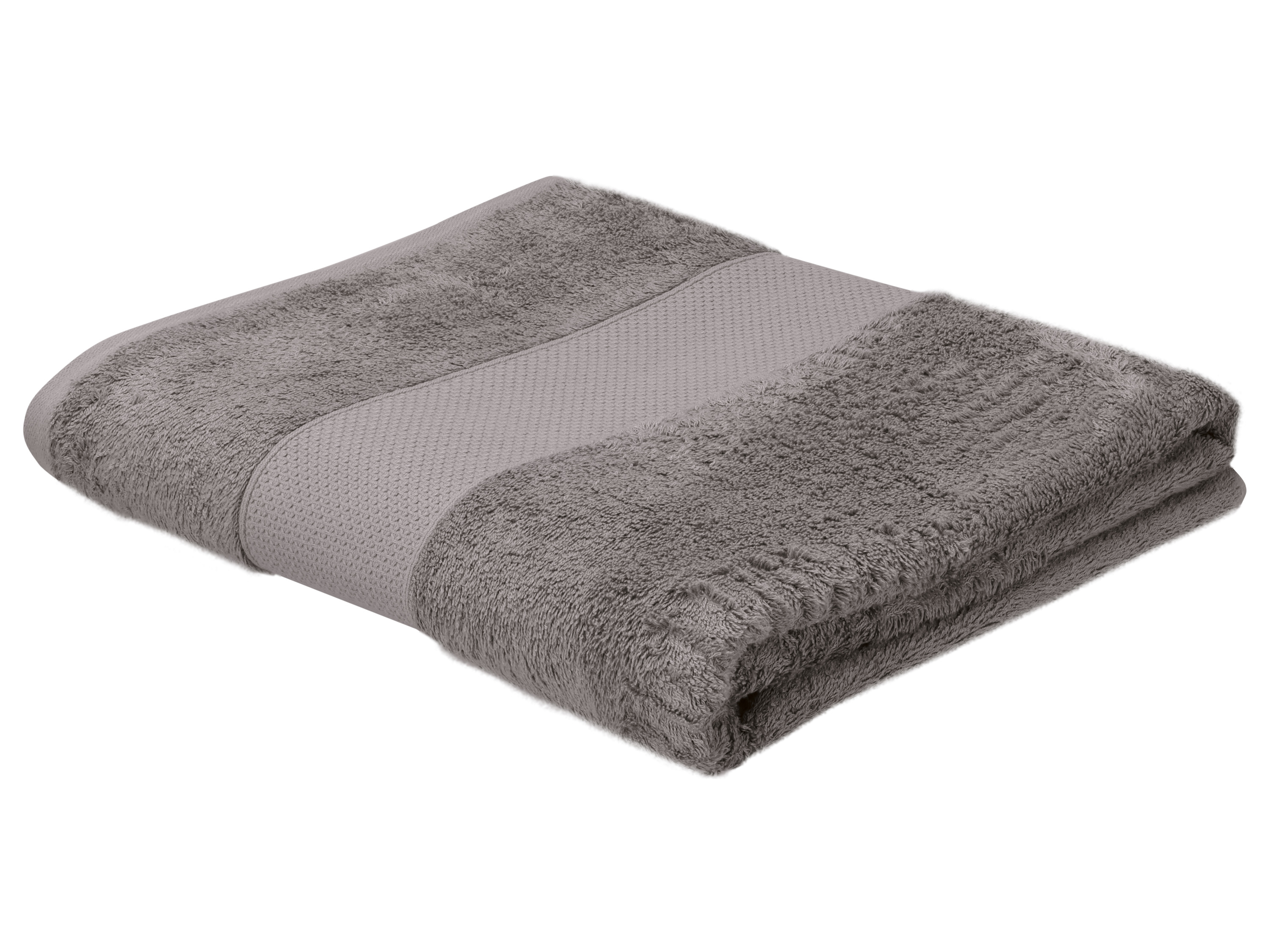 LIVARNO® Luksusowy ręcznik kąpielowy z bawełny i wiskozy bambusowej, 100 x 150 cm (Szary)