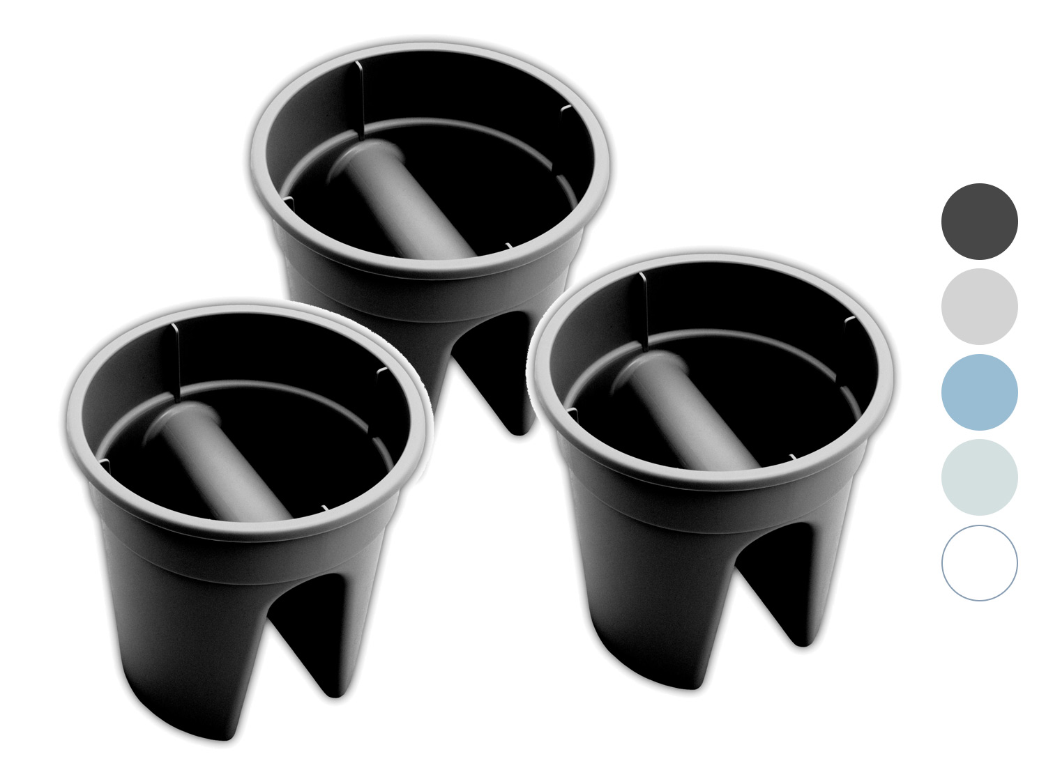 KHW Zestaw 3 skrzynek balkonowych Flowerclip, 6 l