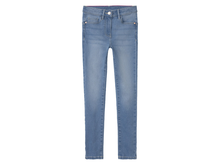 Jeansy dziewczęce z wysokim stanem, super skinny fit