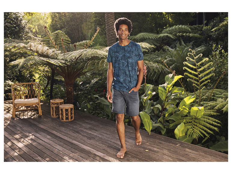 Pełny ekran: LIVERGY® Bermudy męskie dresowe w stylu jeansowym - zdjęcie 6