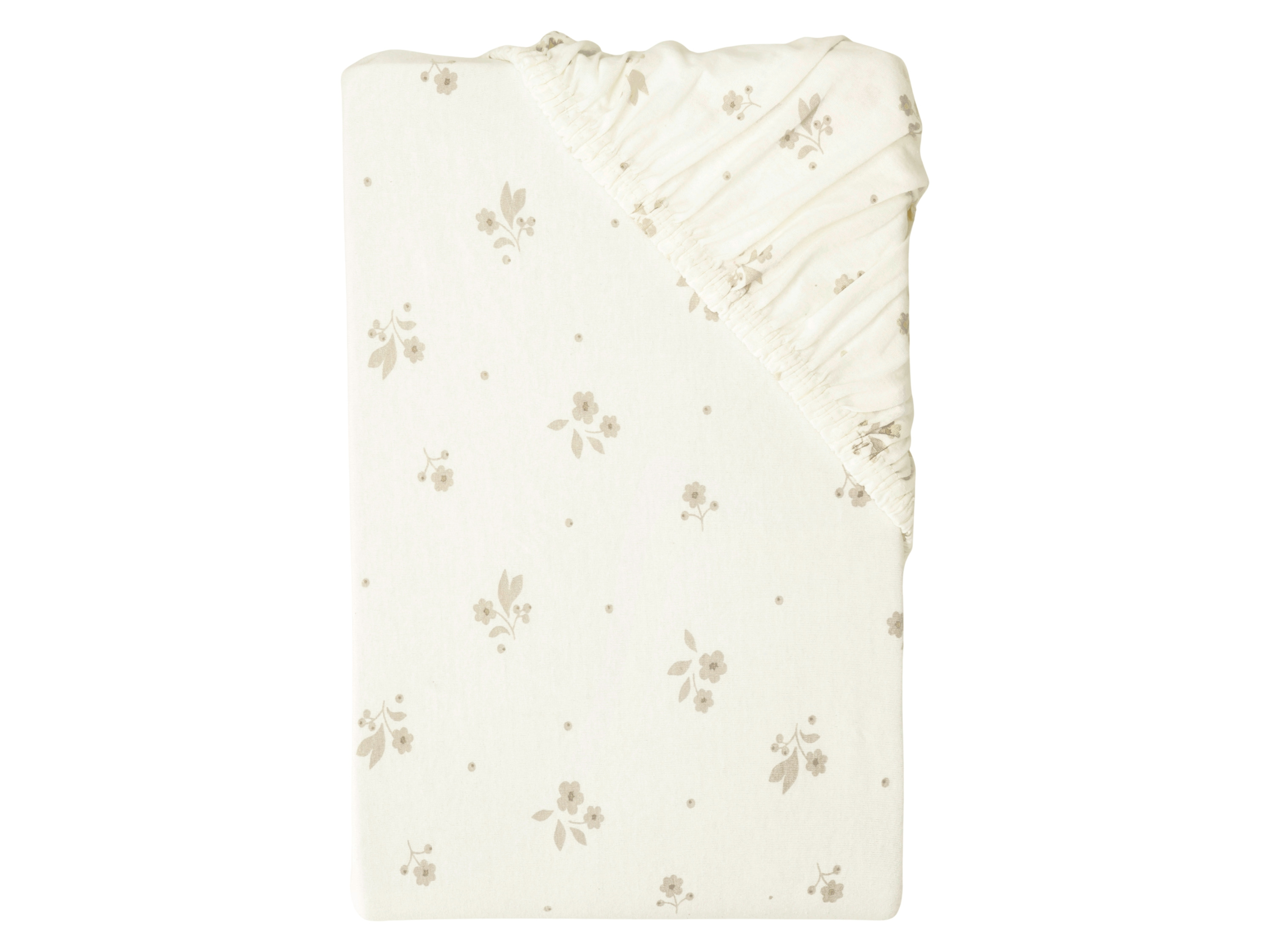 LIVARNO® Prześcieradło dżersejowe z gumką, 140-160 x 200 cm (Kwiecisty/biały)