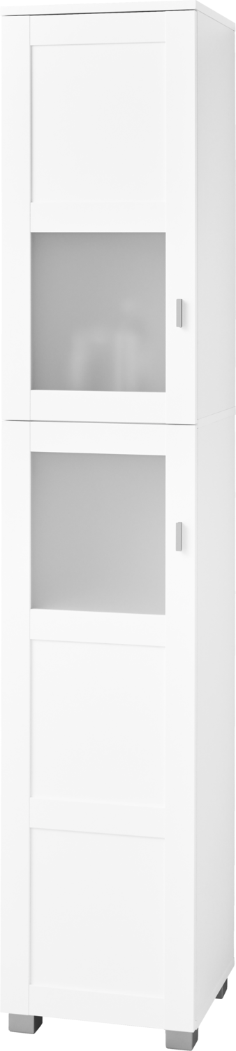 LIVARNO® Szafka wysoka łazienkowa Basel, biała, 37x34,8x189,7 cm