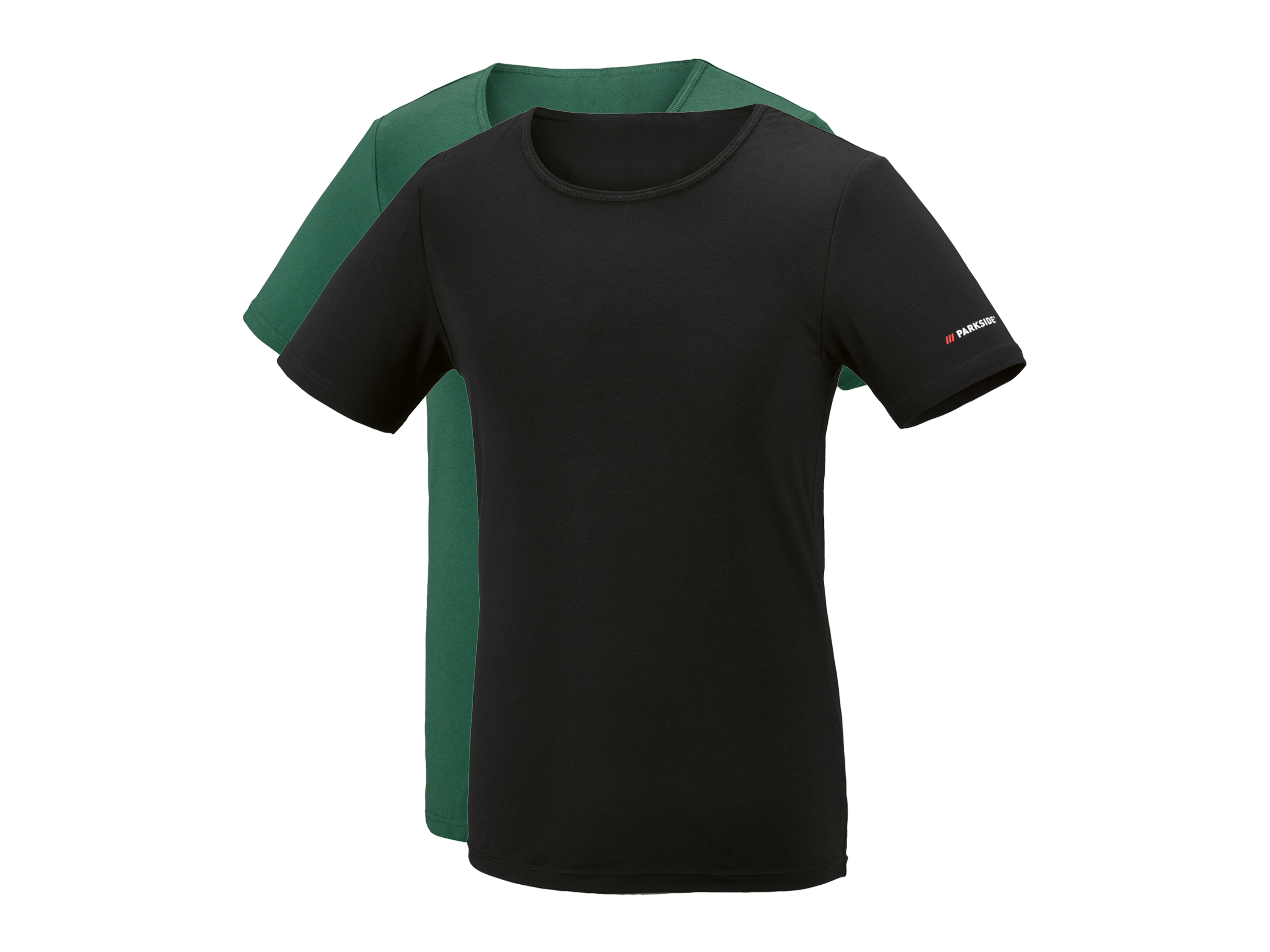 PARKSIDE® Podkoszulek męski, 2 sztuki (Czarny/ zielony, 5/M)