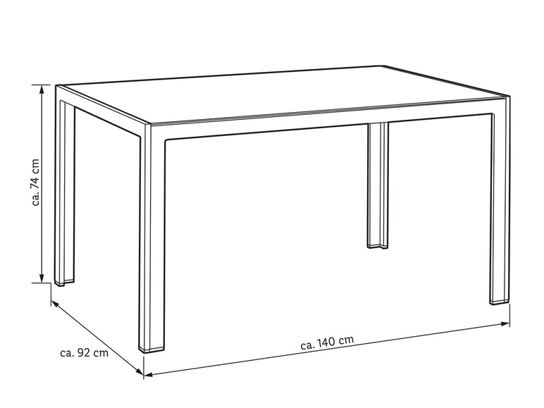 Pełny ekran: LIVARNO home Zestaw aluminiowych mebli ogrodowych Houston (stół + 4 krzesła składane), srebrny/ szary - zdjęcie 19