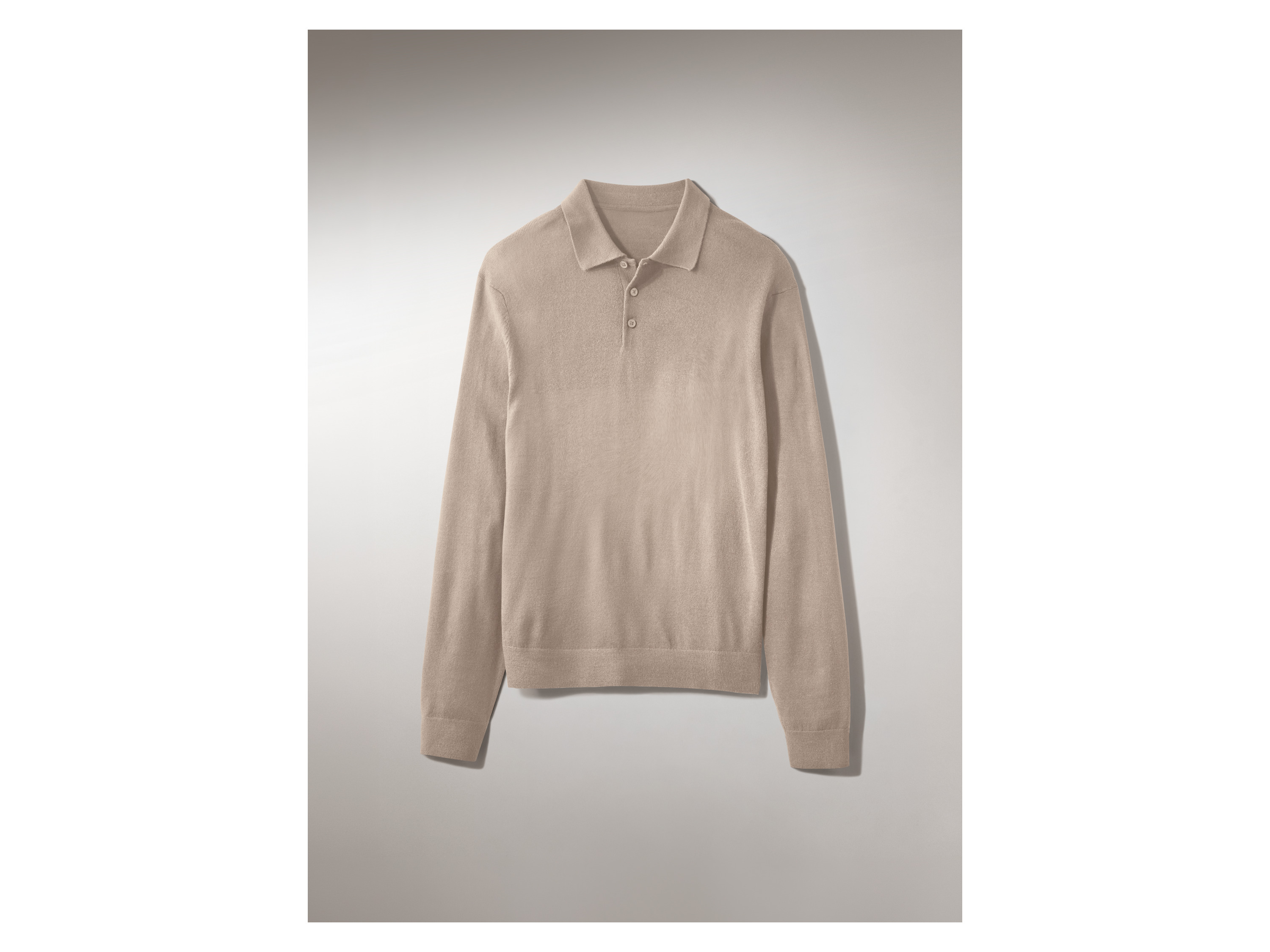 ESMARA MEN Koszulka polo premium męska z wełny merynosów (Beżowy, XL (56/58))