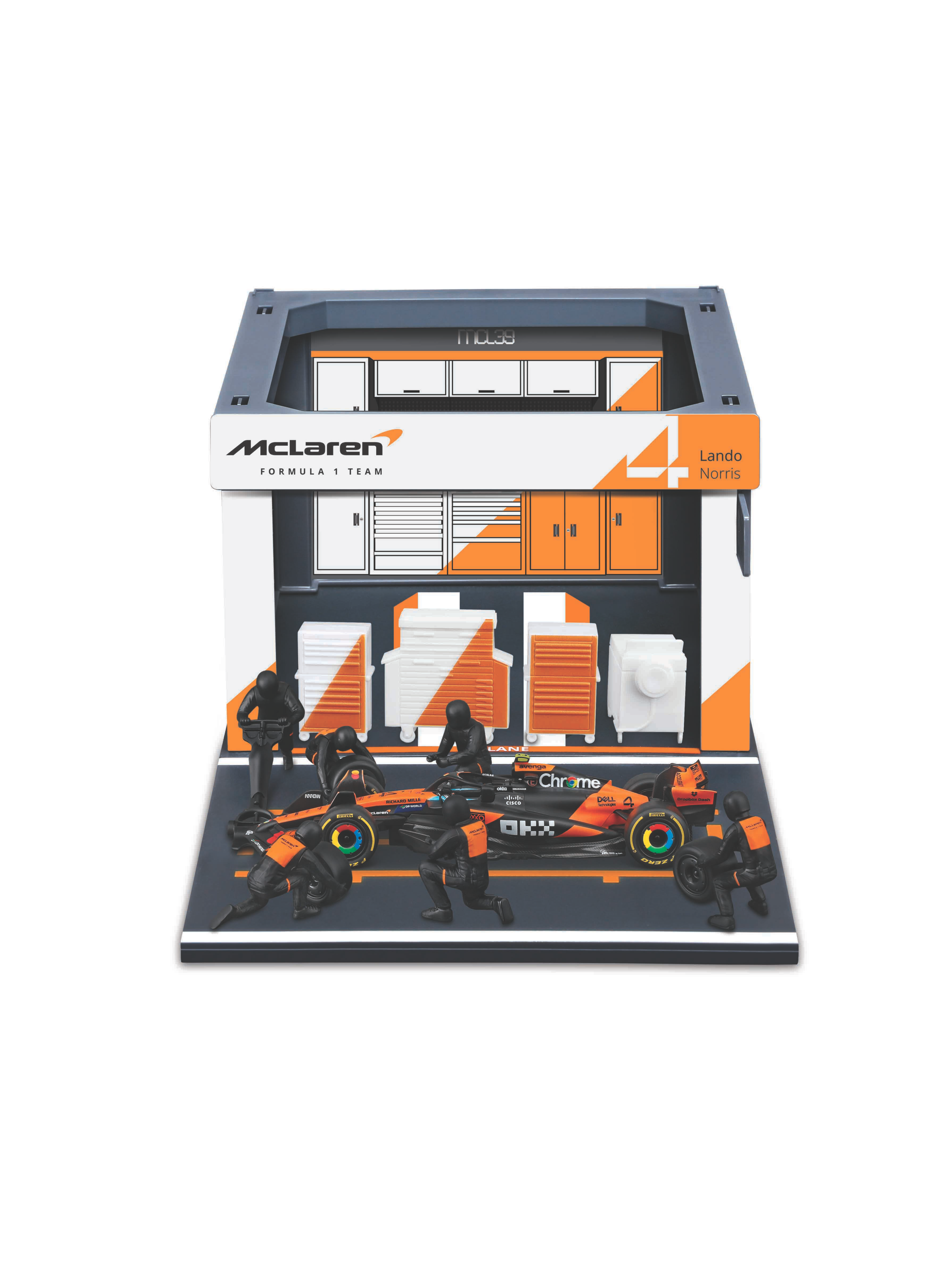 BBURAGO Model bolidu F1 Pit Pass, 1:43 (McLaren MCL39  nr 4 Norris '25)