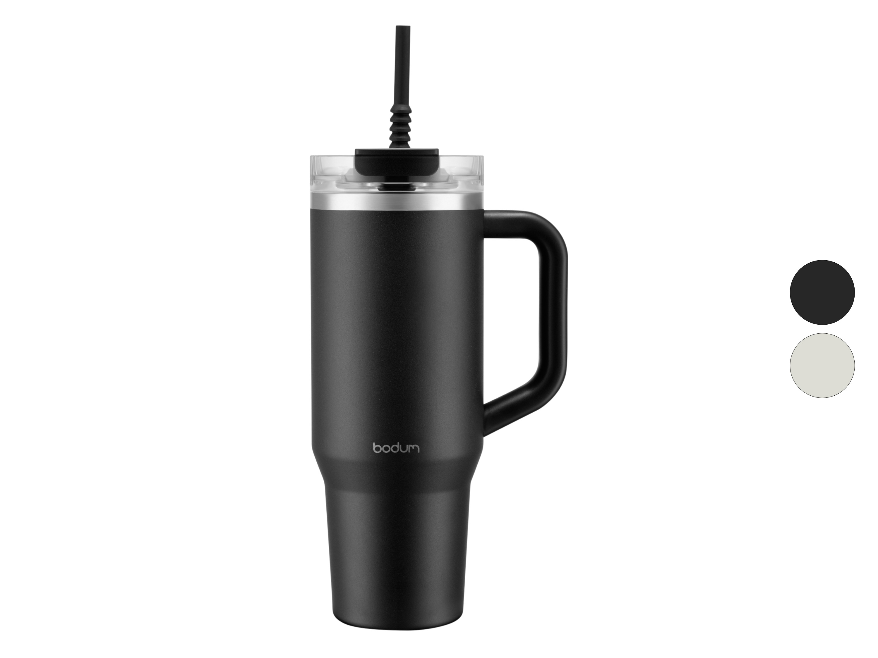 BODUM Kubek podróżny z uchwytem i silikonową słomką TRAVELMUG