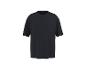 Czarny, luźny T-shirt z krótkim rękawem
