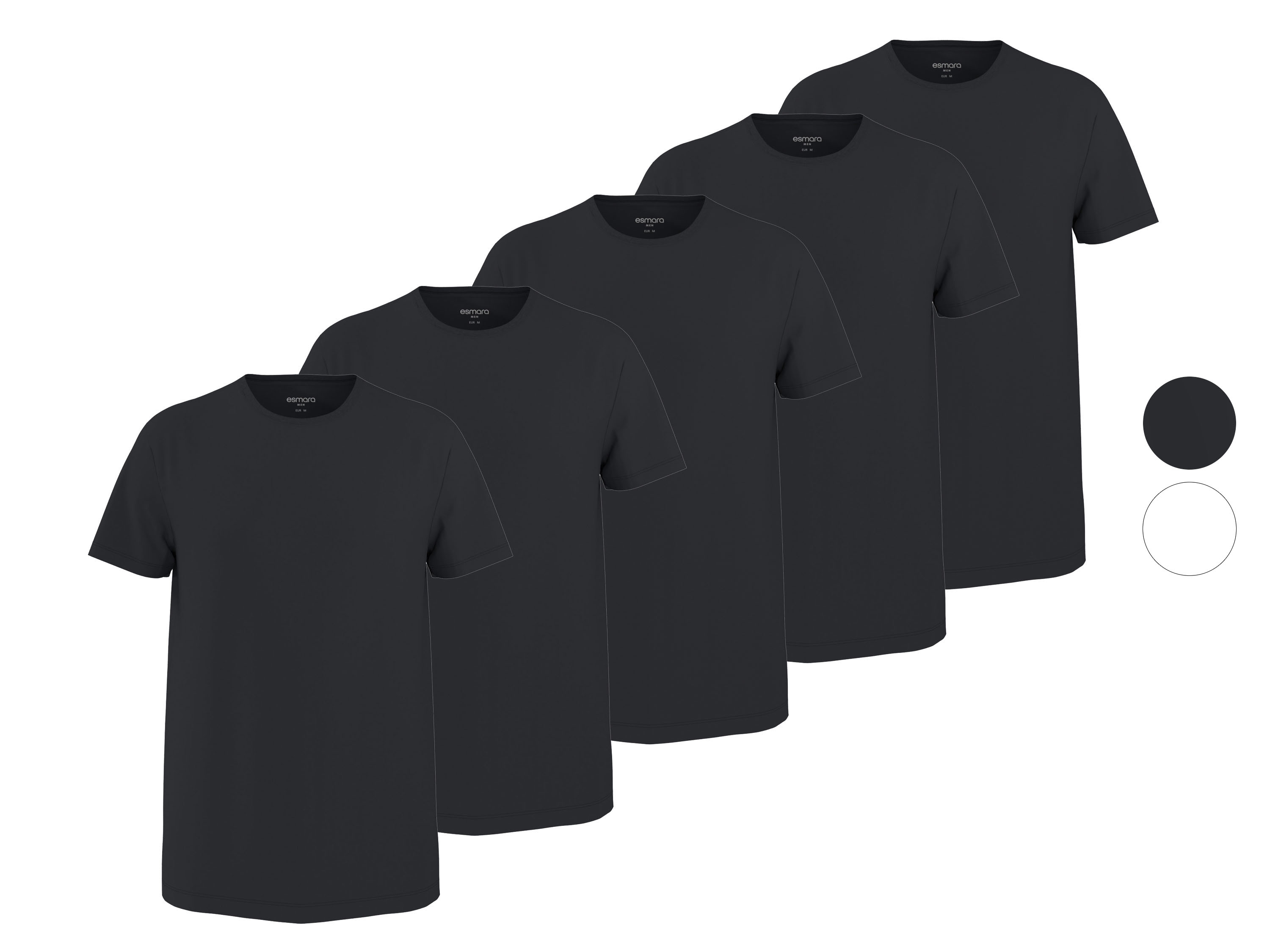 ESMARA MEN T-shirt męski, 5 sztuk