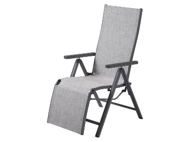 LIVARNO® Fotel aluminiowy składany Houston, antracyt/ jasnoszary