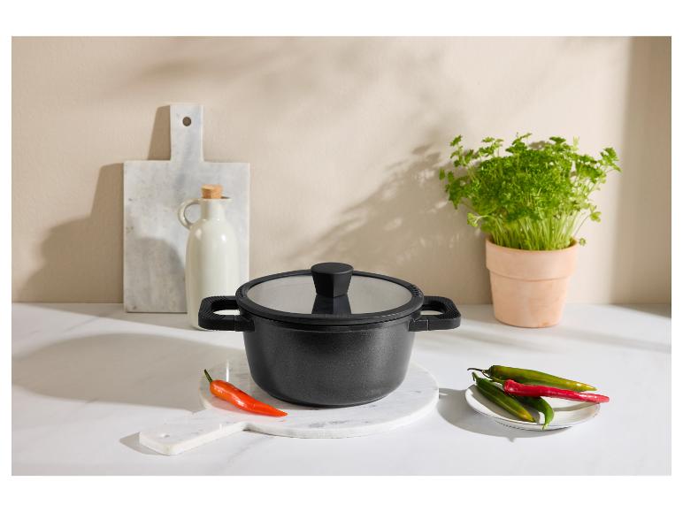 Garnek z odlewu aluminiowego z pokrywką, Ø 20 cm