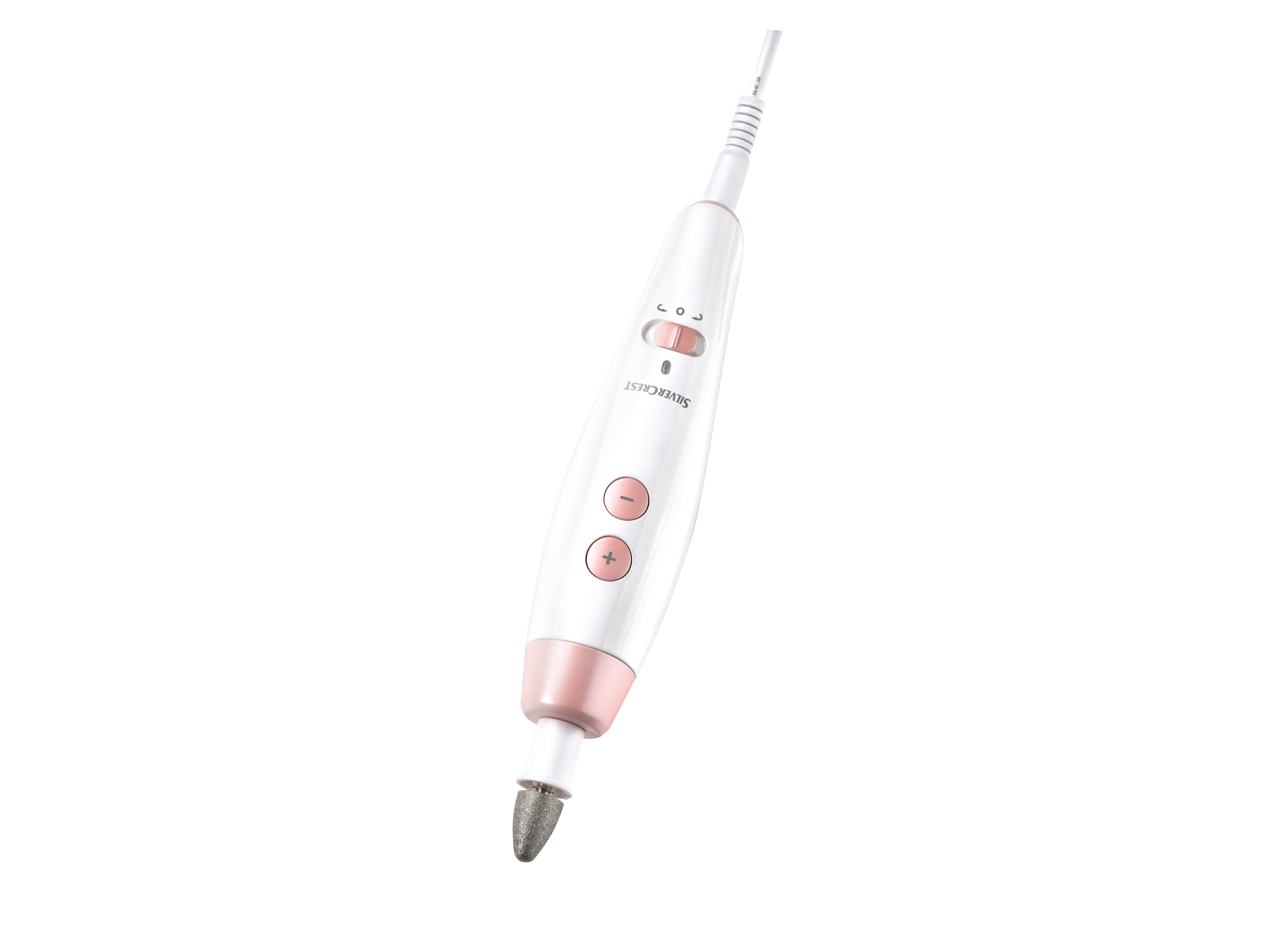 SILVERCREST® PERSONAL CARE Zestaw do manicure i pedicure z 7 końcówkami (Różowy)