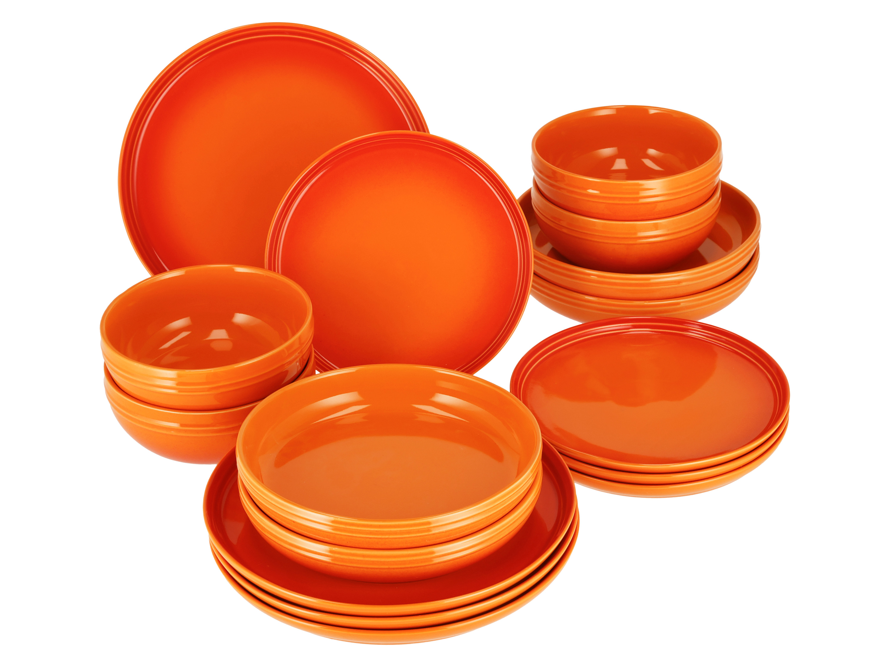 SILVERCREST® Serwis obiadowy, 16-elementowy (pomarańczowy)